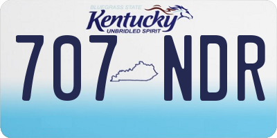 KY license plate 707NDR
