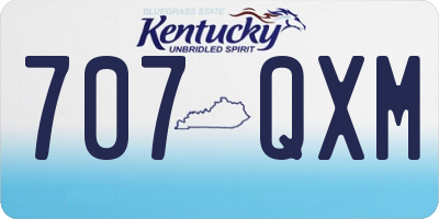 KY license plate 707QXM