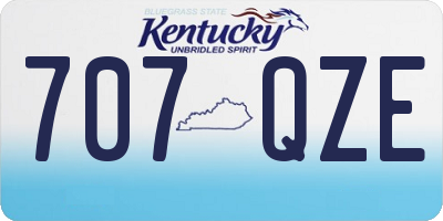 KY license plate 707QZE