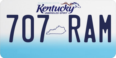 KY license plate 707RAM