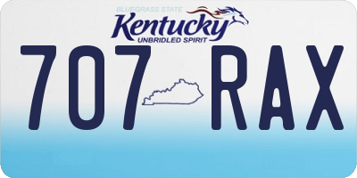 KY license plate 707RAX