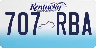 KY license plate 707RBA
