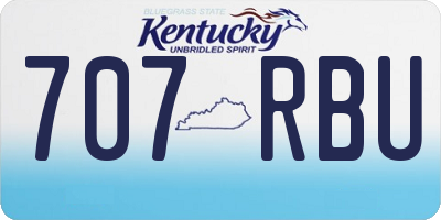 KY license plate 707RBU