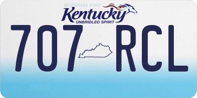 KY license plate 707RCL