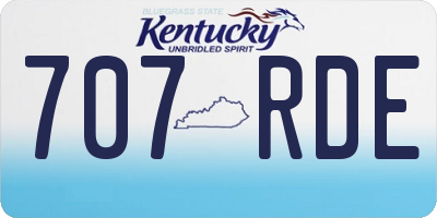 KY license plate 707RDE