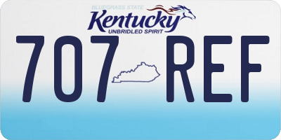 KY license plate 707REF