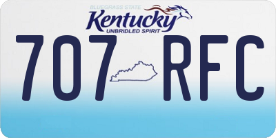 KY license plate 707RFC