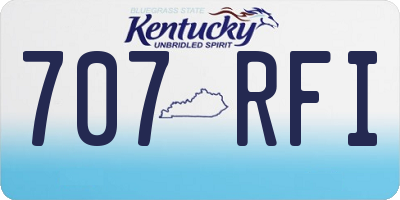 KY license plate 707RFI