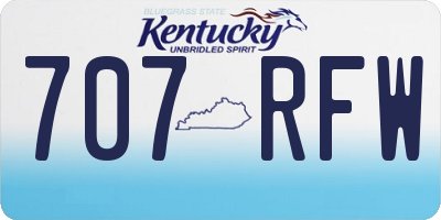 KY license plate 707RFW
