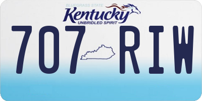 KY license plate 707RIW