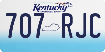 KY license plate 707RJC
