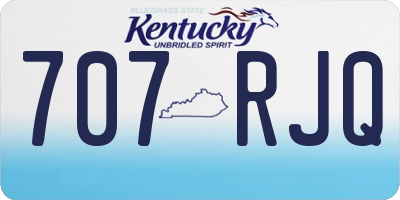 KY license plate 707RJQ