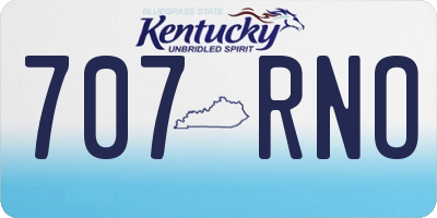 KY license plate 707RNO