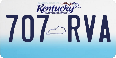 KY license plate 707RVA