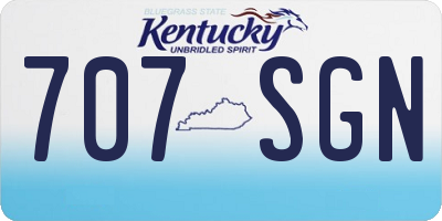 KY license plate 707SGN