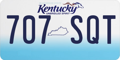 KY license plate 707SQT