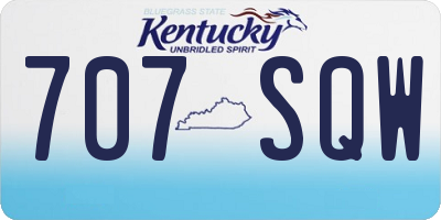 KY license plate 707SQW