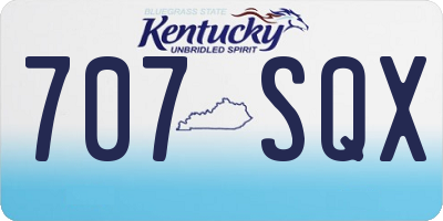 KY license plate 707SQX