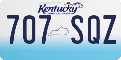 KY license plate 707SQZ
