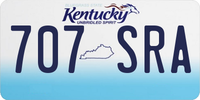 KY license plate 707SRA