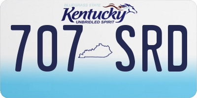 KY license plate 707SRD