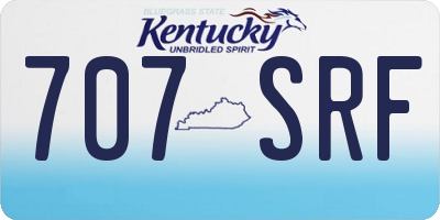 KY license plate 707SRF