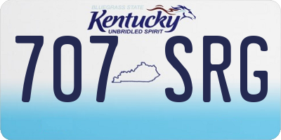 KY license plate 707SRG