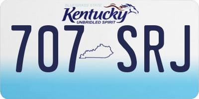 KY license plate 707SRJ