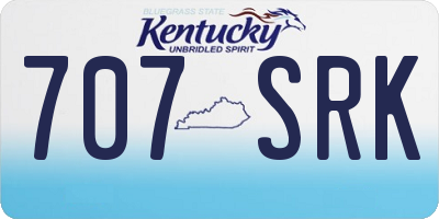 KY license plate 707SRK