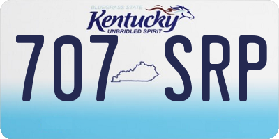 KY license plate 707SRP