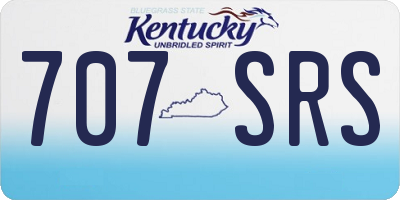 KY license plate 707SRS
