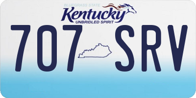 KY license plate 707SRV