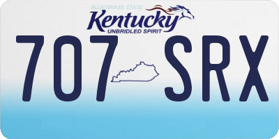 KY license plate 707SRX