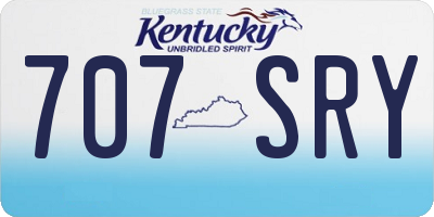 KY license plate 707SRY