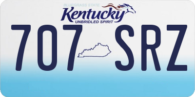 KY license plate 707SRZ