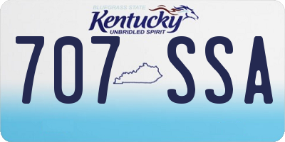 KY license plate 707SSA