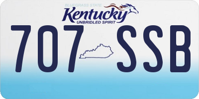 KY license plate 707SSB