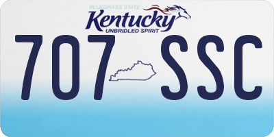 KY license plate 707SSC