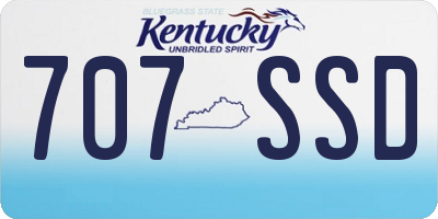 KY license plate 707SSD