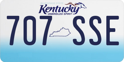 KY license plate 707SSE