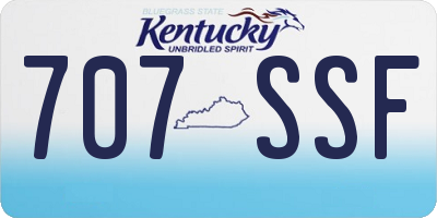 KY license plate 707SSF