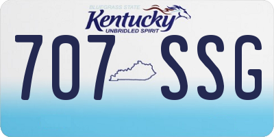 KY license plate 707SSG