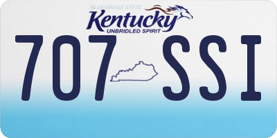 KY license plate 707SSI