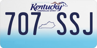 KY license plate 707SSJ