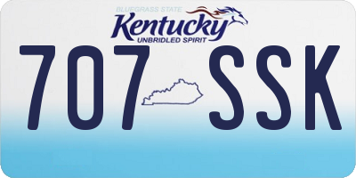 KY license plate 707SSK