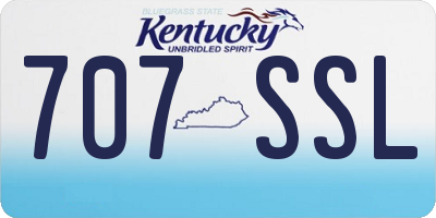 KY license plate 707SSL