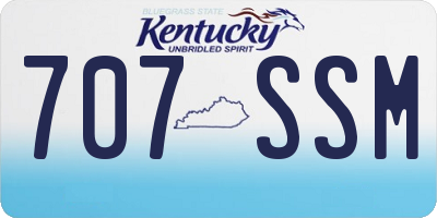KY license plate 707SSM