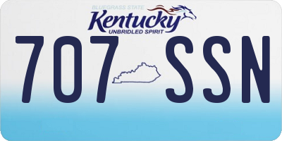 KY license plate 707SSN