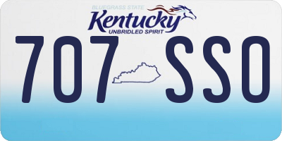 KY license plate 707SSO