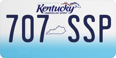 KY license plate 707SSP